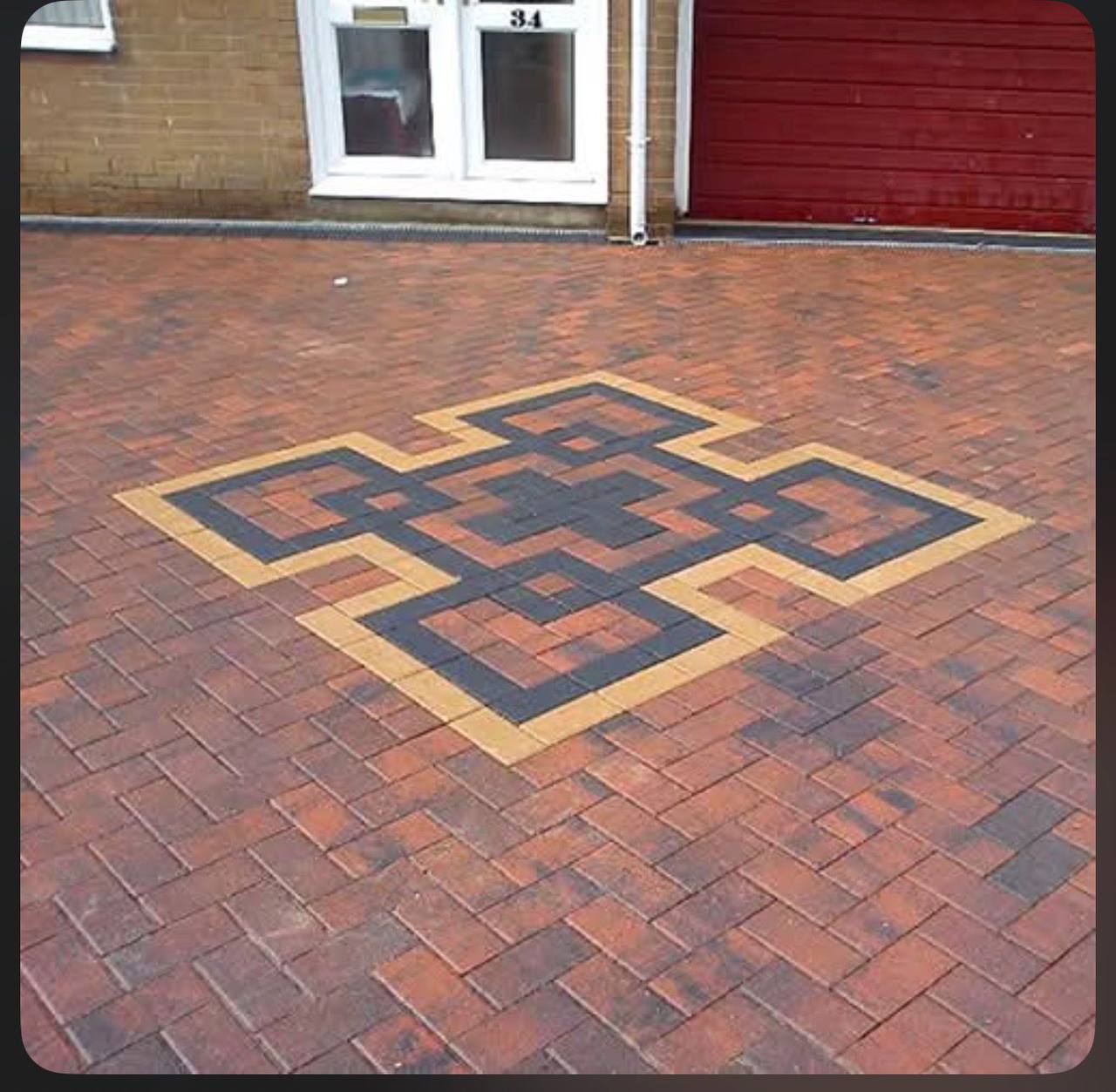 Geometric Block Paving Drive